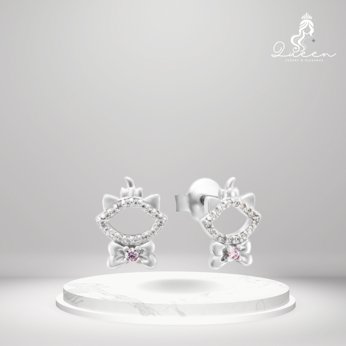 Bông tai bạc 925 nữ cao cấp Disney